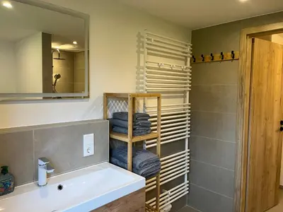 Ein Badezimmer in der Unterkunft 4-Steine-Blick, Wohnung 1