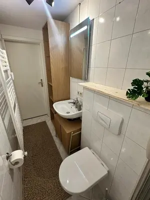 Ein Badezimmer in der Unterkunft Elbflorenz