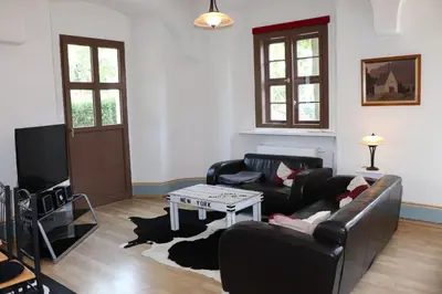 Ein Sitzbereich in der Unterkunft Pfarrhaus Maxen