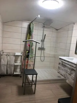 Ein Badezimmer in der Unterkunft Kleines gemütliches Fachwerkhaus für vier Gäste