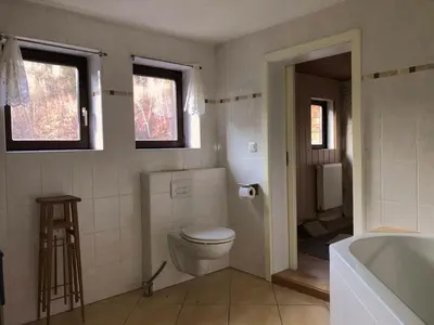 Ein Badezimmer in der Unterkunft Kleines gemütliches Fachwerkhaus für vier Gäste