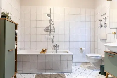 Ein Badezimmer in der Unterkunft Wohnen mitten in der Altstadt von Freiberg