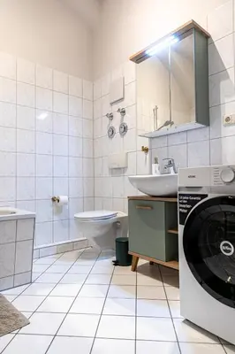 Ein Badezimmer in der Unterkunft Wohnen mitten in der Altstadt von Freiberg