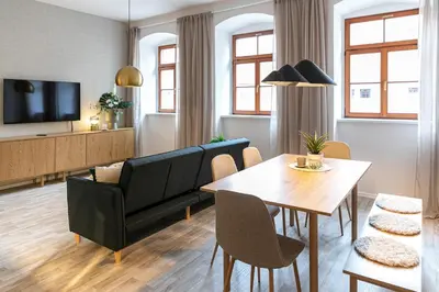 TV/Unterhaltungsangebot in der Unterkunft Wohnen mitten in der Altstadt von Freiberg