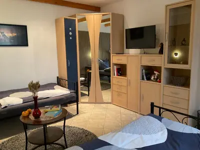 TV/Unterhaltungsangebot in der Unterkunft Ferienwohnung Mitko
