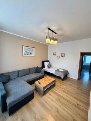 Ein Sitzbereich in der Unterkunft Arminos Apartment