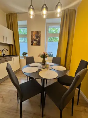 Ein Sitzbereich in der Unterkunft Arminos Apartment