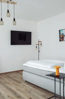 TV/Unterhaltungsangebot in der Unterkunft Zentrum, gemütlich, modern, 2P, WiFi