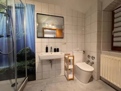 Ein Badezimmer in der Unterkunft Apartment Wuff Altendorf