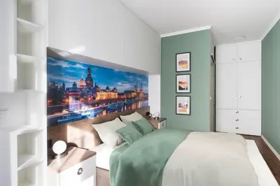 Ein Bett oder Betten in einem Zimmer der Unterkunft Apartment im Stadtzentrum von Riesa