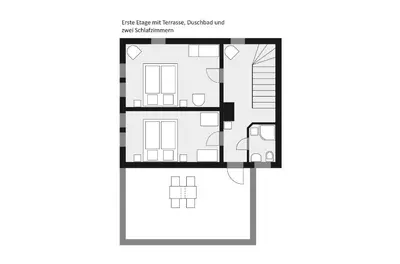 Grundriss der Unterkunft Ferienhaus Altes Elbschifferhaus