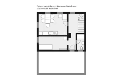 Grundriss der Unterkunft Ferienhaus Altes Elbschifferhaus