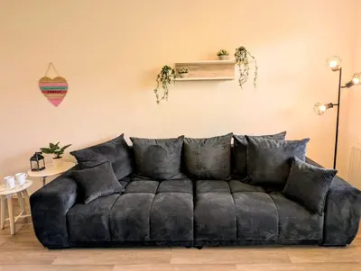 Ein Sitzbereich in der Unterkunft Ferienwohnung August 29
