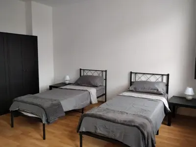 Ein Bett oder Betten in einem Zimmer der Unterkunft Monteurwohnung Masa 2 Betten