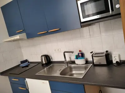 Küche/Küchenzeile in der Unterkunft Monteurwohnung Masa 2 Betten