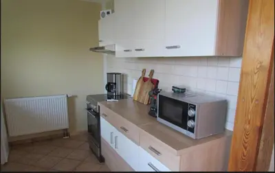 Küche/Küchenzeile in der Unterkunft Ferienwohnung am Wolfsberg