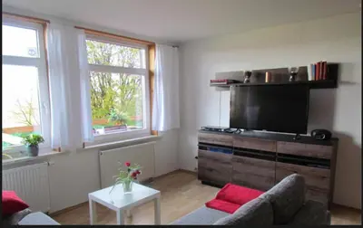 Küche/Küchenzeile in der Unterkunft Ferienwohnung am Wolfsberg