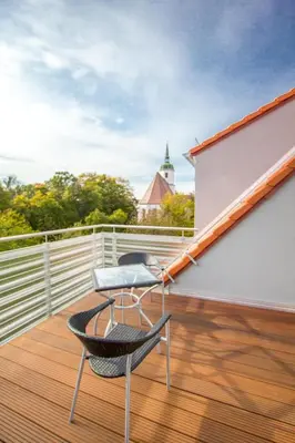 Ein Balkon oder eine Terrasse in der Unterkunft ApartHotel 