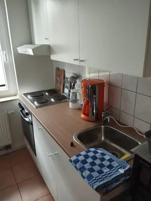 Küche/Küchenzeile in der Unterkunft Monteurunterkunft, Gunstig Unterkunft