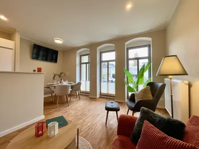 TV/Unterhaltungsangebot in der Unterkunft ApartmentRosa12 - das Tor zur Sächsischen Schweiz! Neu, zentral mit Parkplatz und Terrasse!