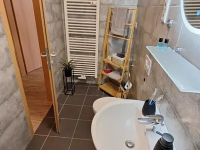 Ein Badezimmer in der Unterkunft Ehrwürdig wohnen am hinteren Kassberg