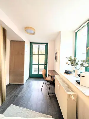 Grundriss der Unterkunft Modernes Studio in Elbnähe - auf Wunsch mit Auto