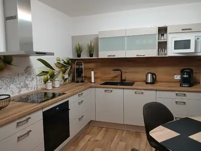 Küche/Küchenzeile in der Unterkunft Ferienwohnung Waldwinkel