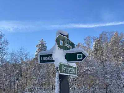 Holiday home at the rock labyrinth im Winter
