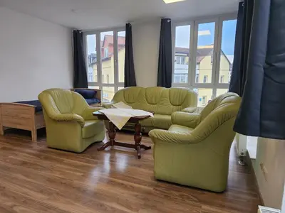 Ein Sitzbereich in der Unterkunft Döbeln ,Unterkunft für Montagen Arbeiter & Familien