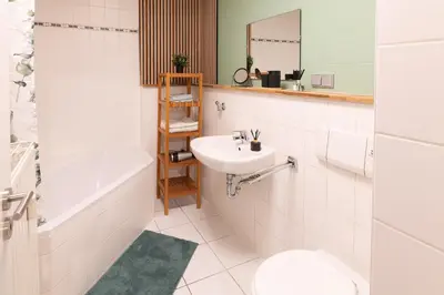 Ein Badezimmer in der Unterkunft Zweisam am Alaunpark