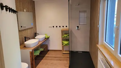 Ein Badezimmer in der Unterkunft Ferienappartement Talblick