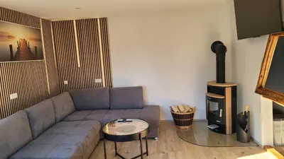 Ein Sitzbereich in der Unterkunft Ferienappartement Talblick