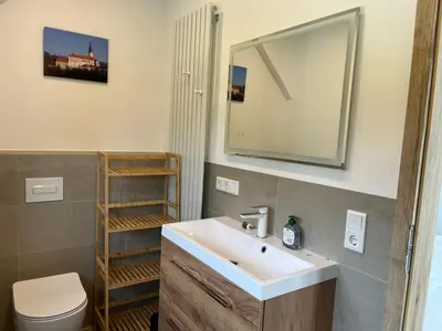 Ein Badezimmer in der Unterkunft 4-Steine-Blick, Wohnung 3