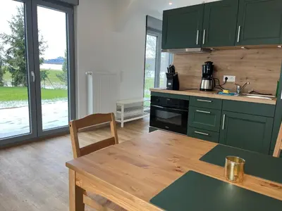 Küche/Küchenzeile in der Unterkunft 4-Steine-Blick, Wohnung 3