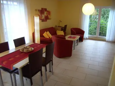 Ein Sitzbereich in der Unterkunft Holiday apartment with 1 bedroom