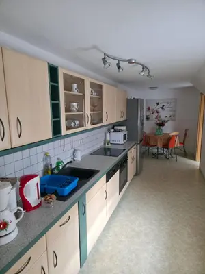 Küche/Küchenzeile in der Unterkunft Flonta Ferienwohnung