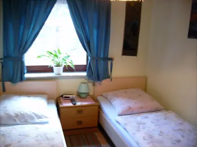 Ein Bett oder Betten in einem Zimmer der Unterkunft Appartment Huhle bei Dresden