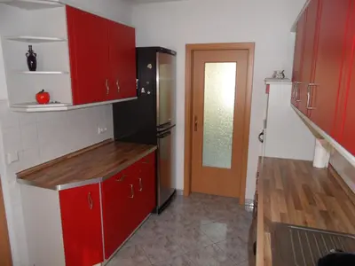 Küche/Küchenzeile in der Unterkunft Ferienwohnung an der Therme