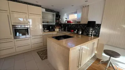 Küche/Küchenzeile in der Unterkunft Lieblingsplatz Appartement