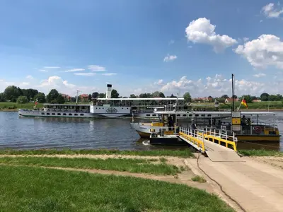 Blick auf einen Fluss in der Nähe der Ferienwohnung