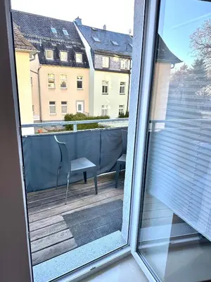 Ein Balkon oder eine Terrasse in der Unterkunft Aparthotel mit Balkon