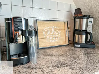 Kaffee-/Teezubehör in der Unterkunft Cozy Apartment Rooftop Churchplace