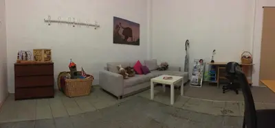 Ein Sitzbereich in der Unterkunft Dresden Lofts