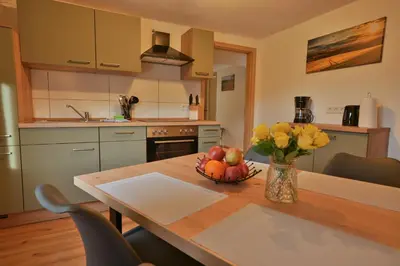 Küche/Küchenzeile in der Unterkunft Ferienwohnung Wanderlust
