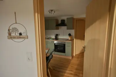 Küche/Küchenzeile in der Unterkunft Ferienwohnung Wanderlust