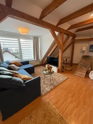 Ein Sitzbereich in der Unterkunft Apartment nahe Senftenberger See - Wohnung 1