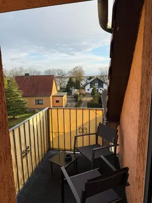 Ein Balkon oder eine Terrasse in der Unterkunft Apartment nahe Senftenberger See - Wohnung 1