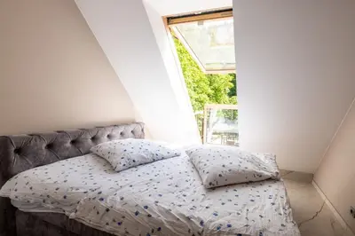 Ein Bett oder Betten in einem Zimmer der Unterkunft Haus Saxonia