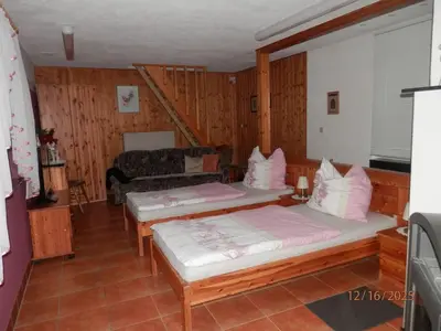Ein Bett oder Betten in einem Zimmer der Unterkunft Ferienwohnung bei Familie Keil