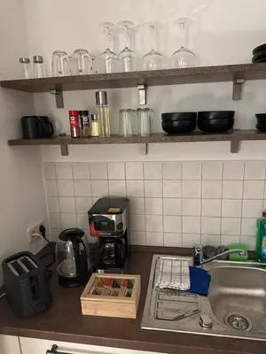 Küche/Küchenzeile in der Unterkunft Apartment nahe Senftenberger See - Wohnung 2